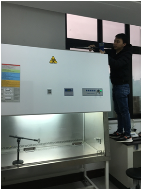 上海環境檢測咨詢服務有限公司 論生物安全柜流入風速的現場測試2