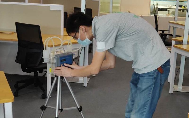 辦公室空氣檢測現場