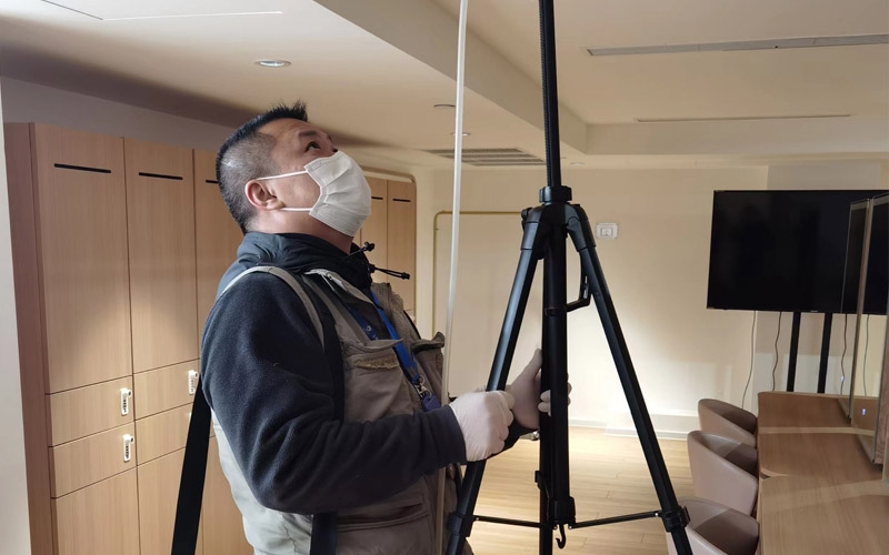 集中空調通風系統(tǒng)衛(wèi)生檢測現(xiàn)場（辦理集中空調檢測報告）